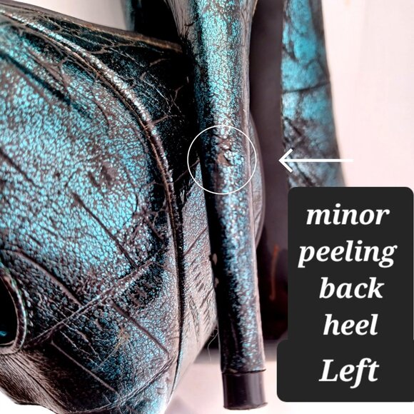 KAMI by Bakers 6 in heels Teal Forest Green Satin Sheen look - Picture 8 of 16